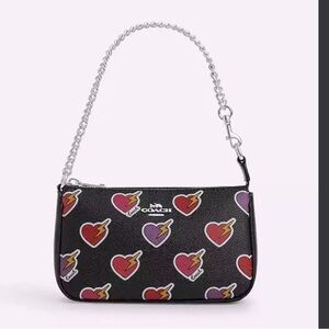 New Coach CW452 Nolita 19 With Heart Bolt Print Black Multi